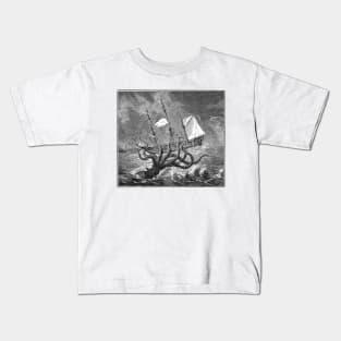 Giant Octopus Attack Kids T-Shirt